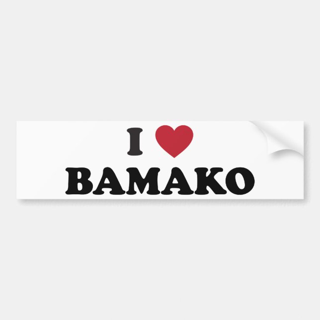 I Heart Bamako Mali Bumper Sticker (Front)