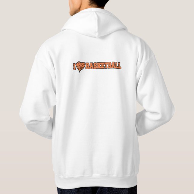 I heart Basketball Love Hoodie (Back)