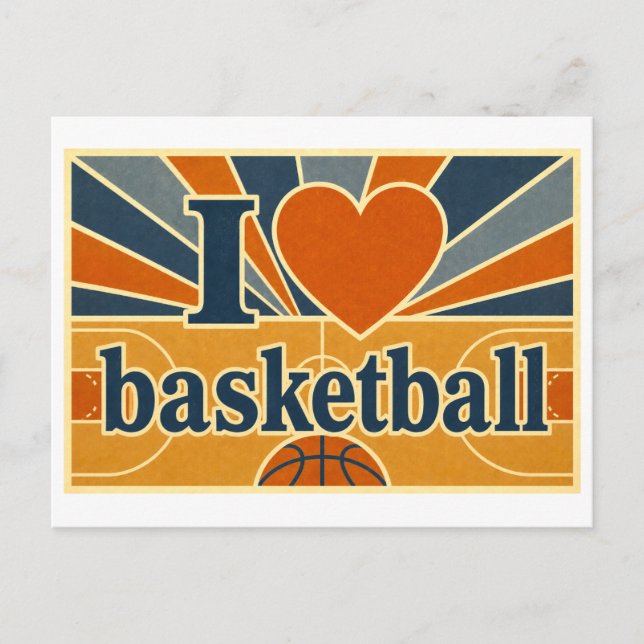 "I [Heart] Basketball" Postcard (Front)