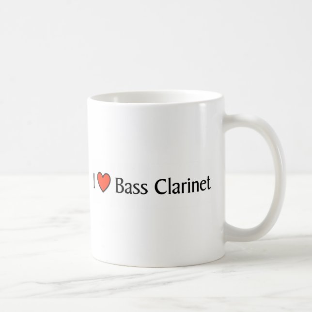 I heart Bass Clarinet Coffee Mug (Right)