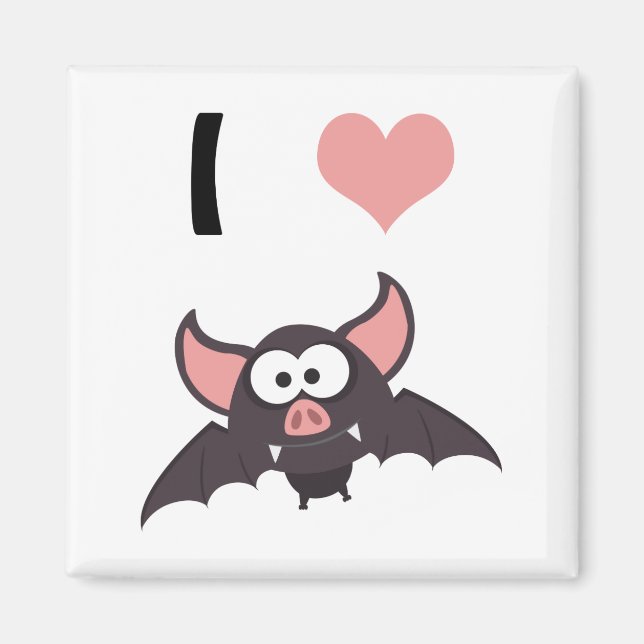 I heart bats magnet (Front)