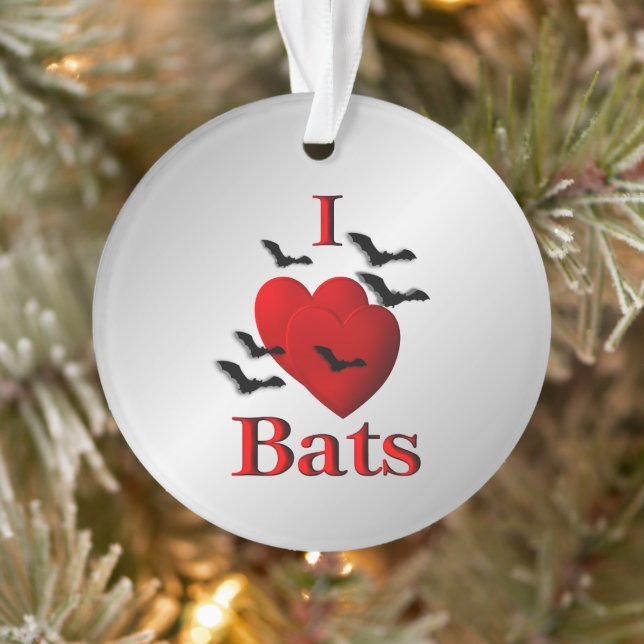 I Heart Bats Ornament (Tree)