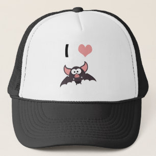 I heart bats trucker hat