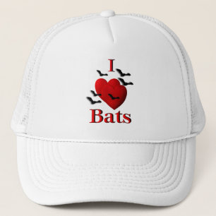 I Heart Bats Trucker Hat