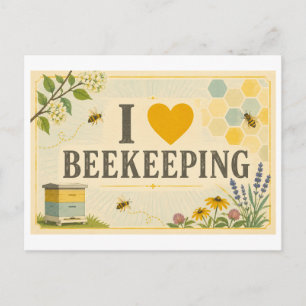 "I [Heart] Beekeeping" Postcard