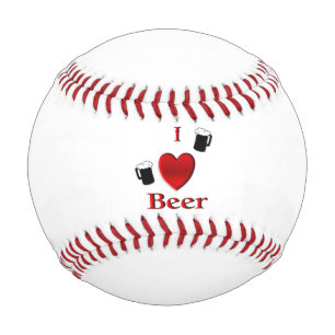 I Heart Beer Design Baseball