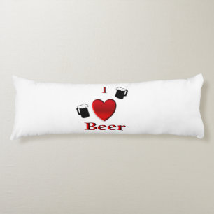 I Heart Beer Design Body Cushion