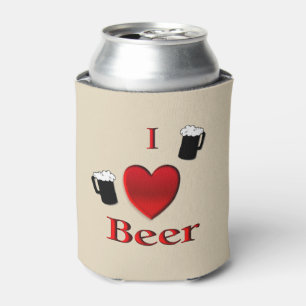 I Heart Beer Design Can Cooler