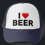 I Heart Beer Trucker Hat<br><div class="desc">I Heart Beer Looking to cheer your team, promote your brand, or simply keep the sun out of your eyes? Our custom hats are the perfect way to meet all these needs and more. Customise the front with a logo, design, or text and create an essential accessory that you will...</div>