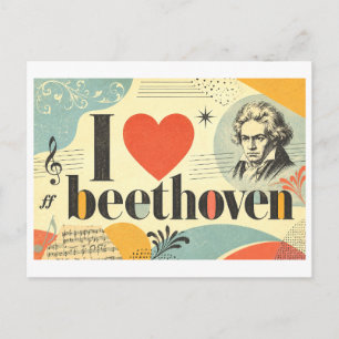 "I [Heart] Beethoven" Postcard