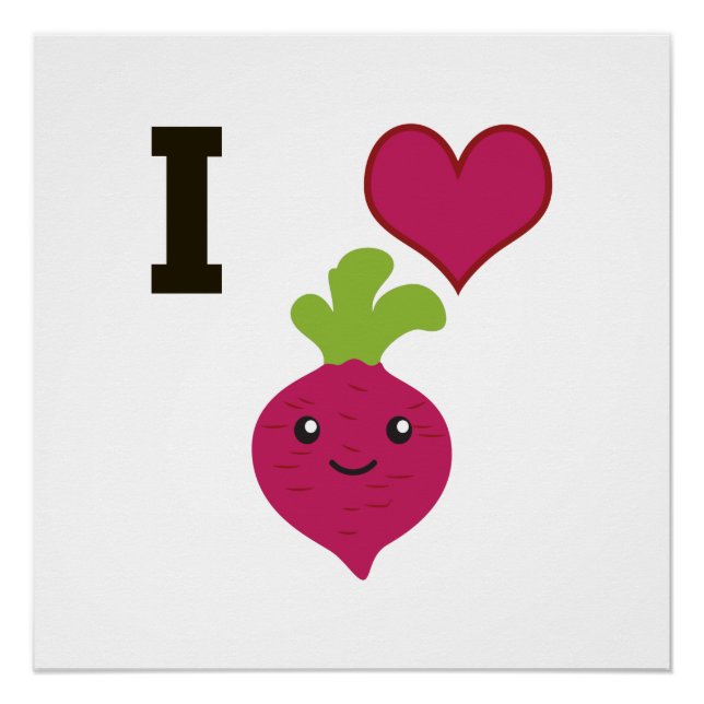I Heart Beets Poster (Front)