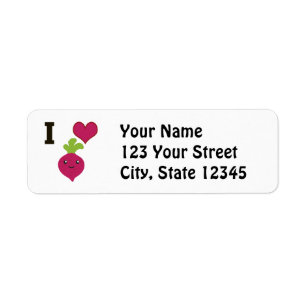 I Heart Beets Return Address Label