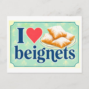 "I [Heart] Beignets" Postcard