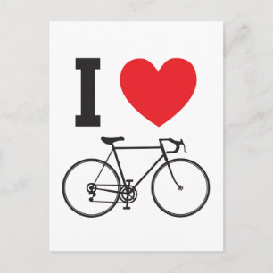 I Heart Bicycle Postcard