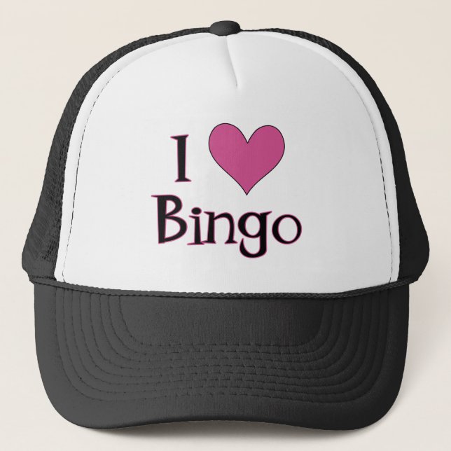 I Heart Bingo Trucker Hat (Front)