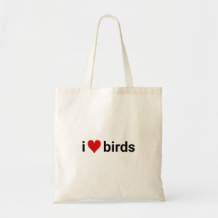 i heart birds birder funny scientist  wildlife tote bag