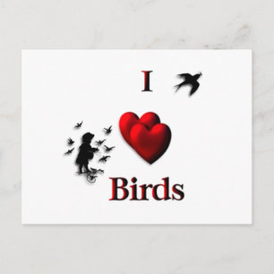 I Heart Birds Postcard