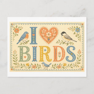 I [Heart] Birds Postcard