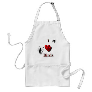 I Heart Birds Standard Apron
