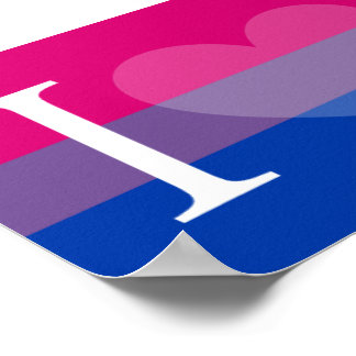 I Heart (Bisexual Pride) Poster