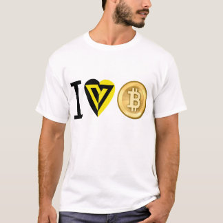 I HEART BITCOIN - VOLUNTARYIST T-SHIRT FOR CYRPTOS