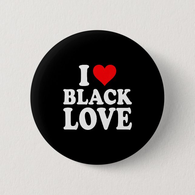 I Heart Black Love Cute Matching Couples African A 6 Cm Round Badge (Front)
