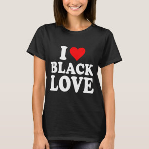 I Heart Black Love Cute Matching Couples African A T-Shirt