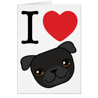 I Heart Black Pugs
