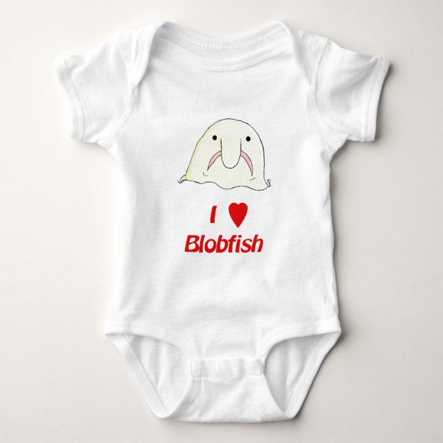 I heart blob baby bodysuit (Front)