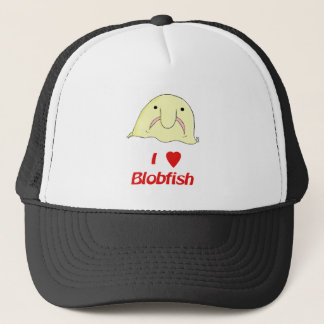 I heart blob trucker hat