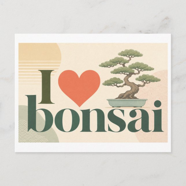 "I [Heart] Bonsai" Postcard (Front)