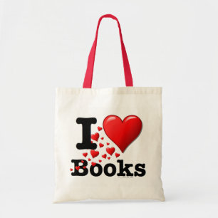 I Heart Books! I Love Books! (Trail of Hearts) Tote Bag