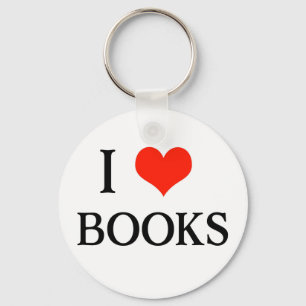 I Heart Books Key Chain
