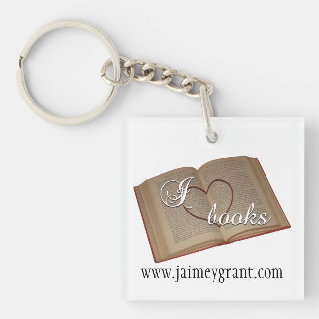 "I Heart Books" Keychain (Front)