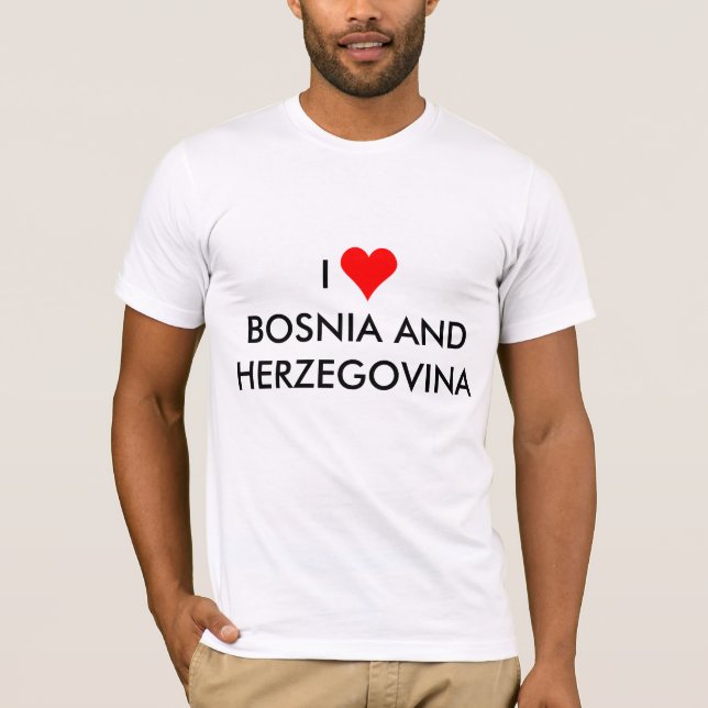 i heart bosnia and herzegovina T-Shirt (Front)
