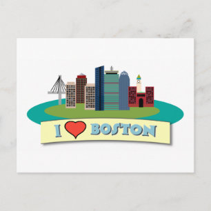 I Heart Boston Postcard