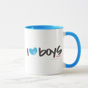 I Heart Boys Aqua Mug