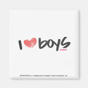 I Heart Boys Pink Magnet