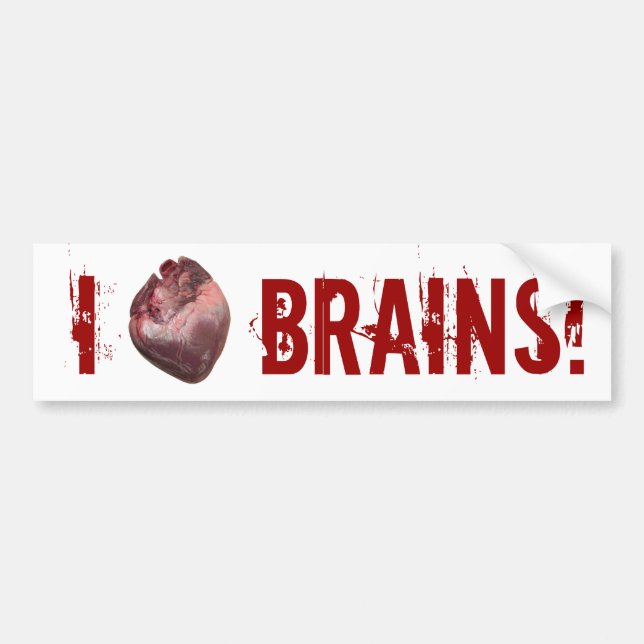 I Heart Brains! Bumper Sticker (Front)