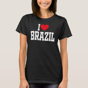 I Heart Brazil with Red heart I love Brazil 1 T-Shirt