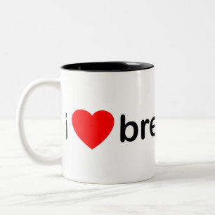 I Heart Breakbeat Two-Tone Coffee Mug
