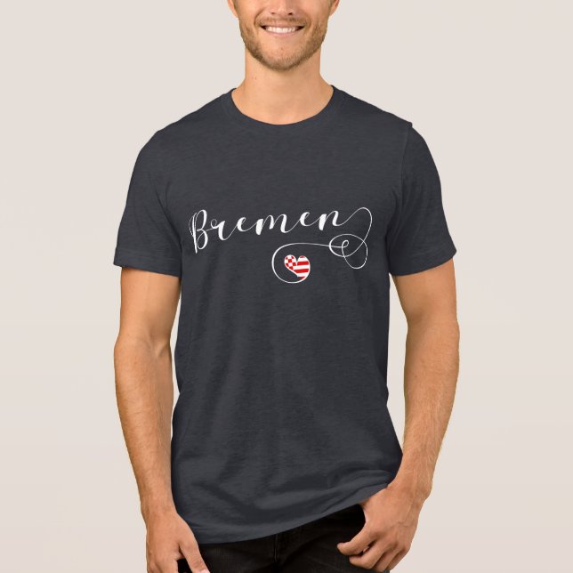 I Heart Bremen, Germany  Tri-Blend Shirt (Front)