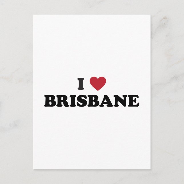 I Heart Brisbane Australia Postcard (Front)