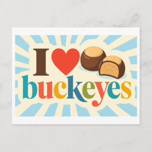"I [Heart] Buckeyes" Postcard