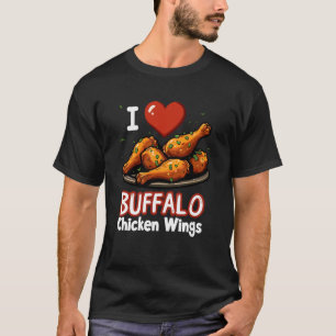 I Heart Buffalo Chicken Wings BBQ Hot Wing Sauce G T-Shirt