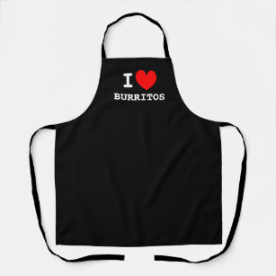 I heart burritos apron for Mexican food lover