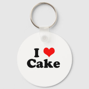 I Heart Cake Key Ring