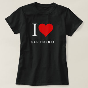 I Heart California blk Womens T-Shirt