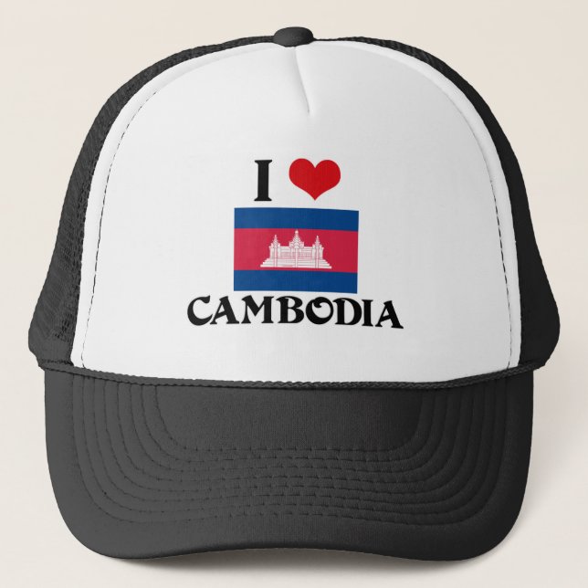 I HEART CAMBODIA TRUCKER HAT (Front)