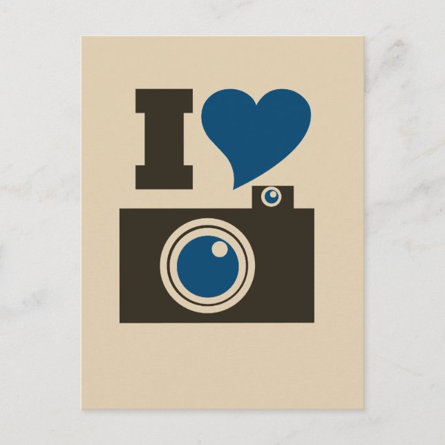 I Heart Camera Postcard (Front)